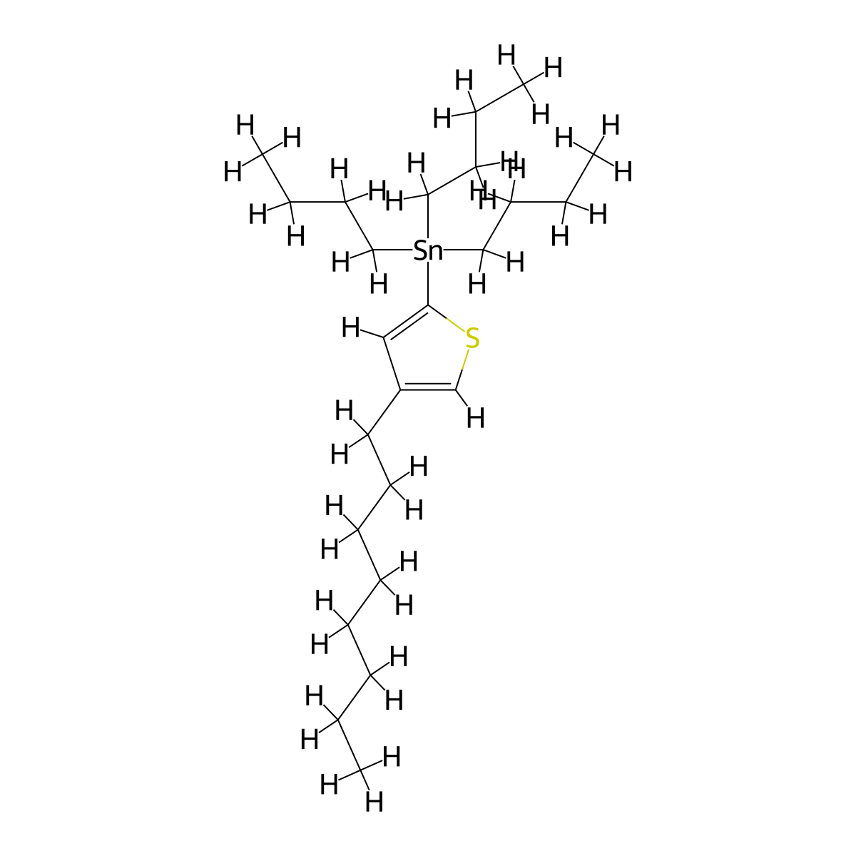 Tributyl(4-octylthiophen-2-yl)stannane molecular structure, CAS 504441-11-6