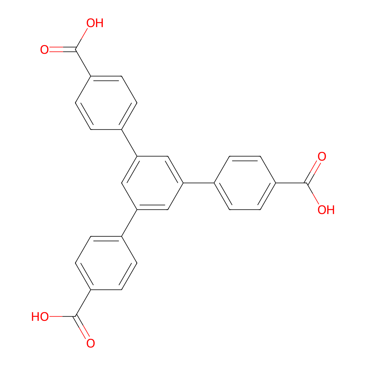 1,3,5-Tris(4-carboxyphenyl)benzene molecular structure, CAS 50446-44-1