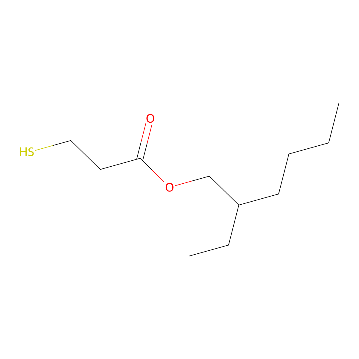 2-Ethylhexyl 3-mercaptopropionate molecular structure, CAS 50448-95-8