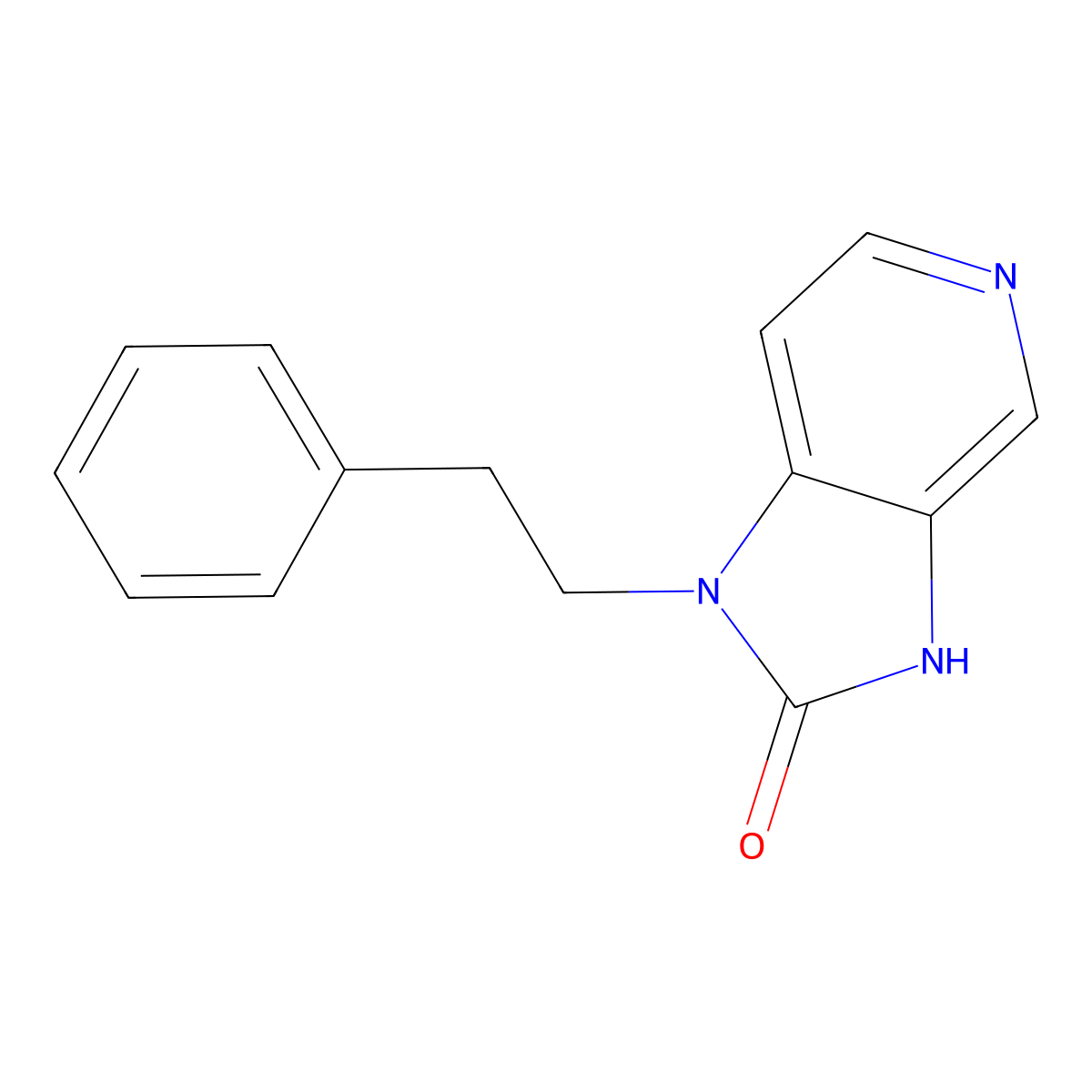 1-(2-Phenylethyl)-1,3-dihydro-2H-imidazo[4,5-c]pyridin-2-one molecular structure, CAS 50449-65-5