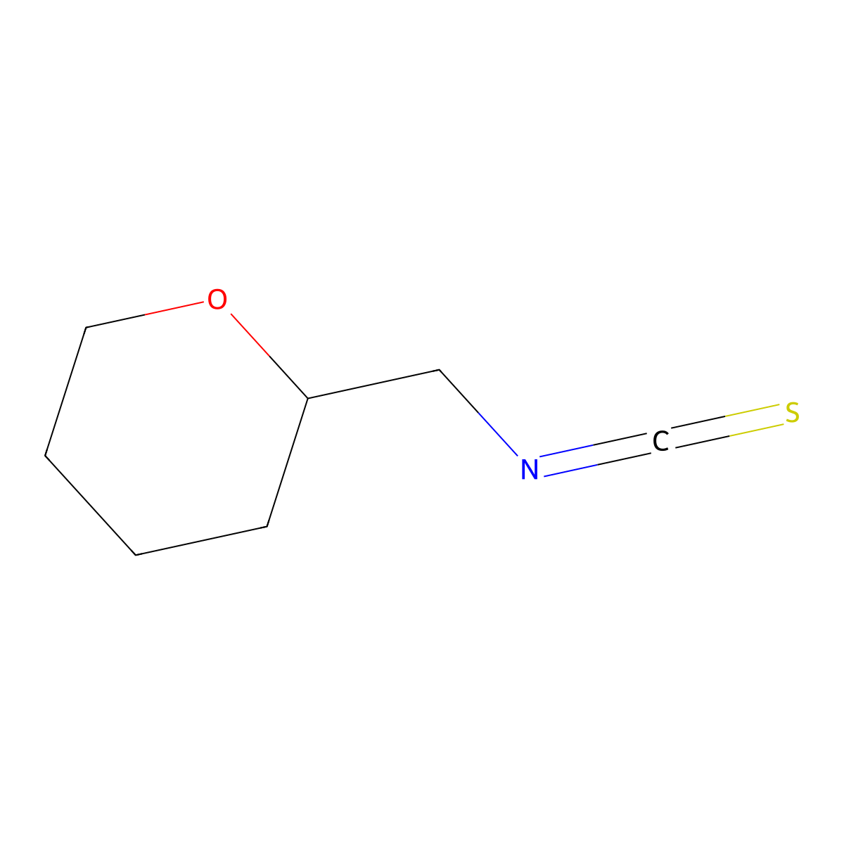 2-(Isothiocyanatomethyl)oxane molecular structure, CAS 50450-56-1