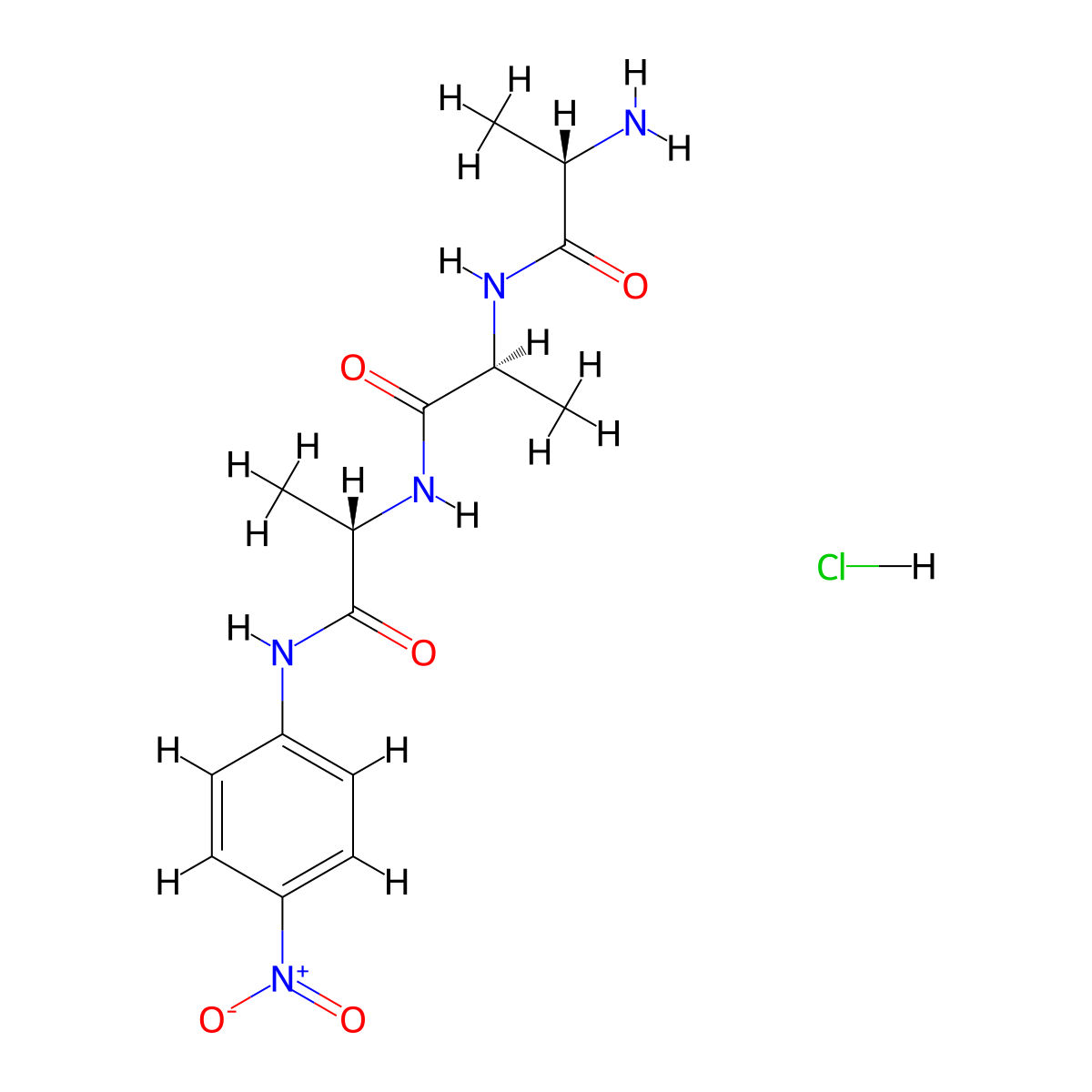 H-Ala-Ala-Ala-Pna HCl molecular structure, CAS 50450-80-1