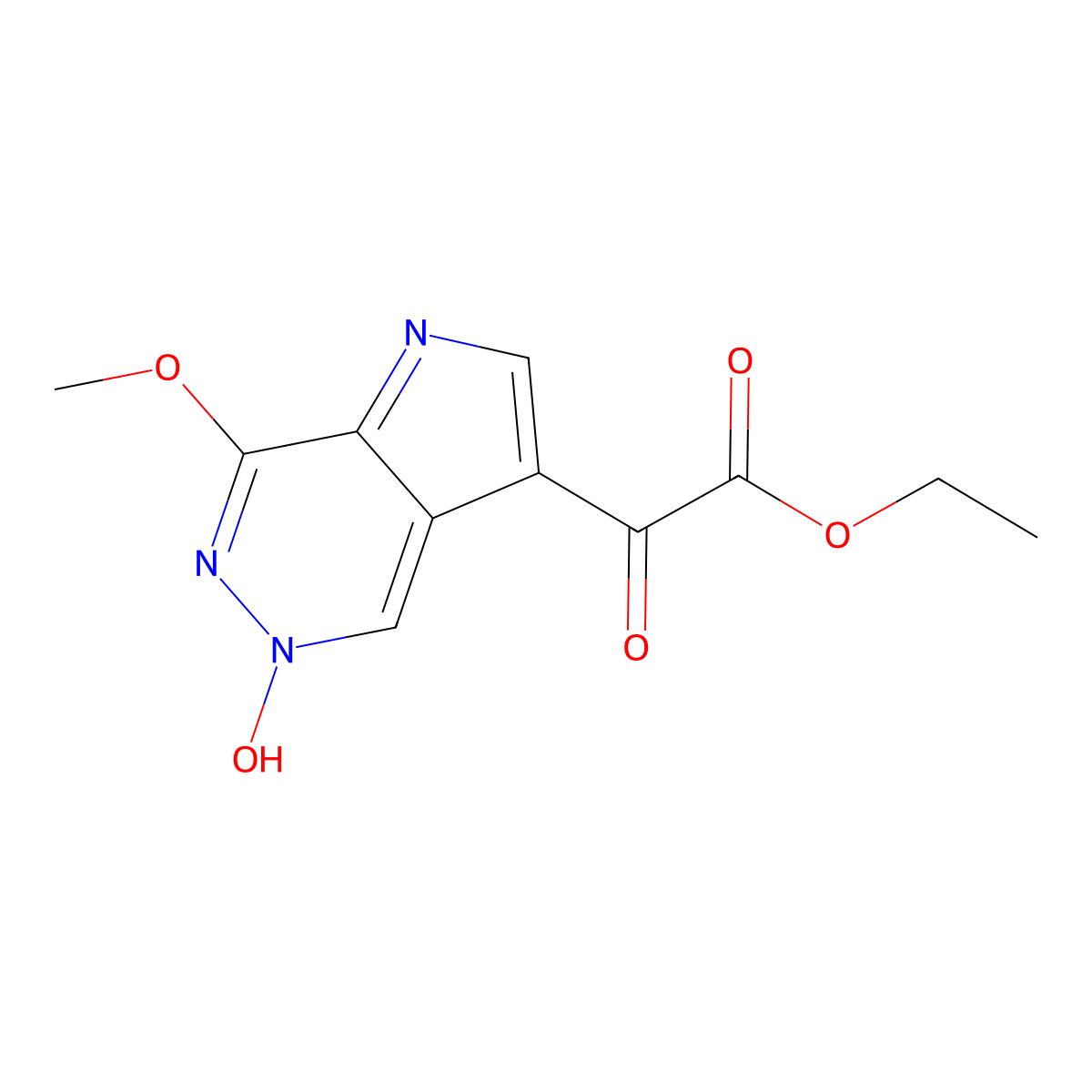 Ethyl (5-hydroxy-7-methoxy-5H-pyrrolo[2,3-d]pyridazin-3-yl)(oxo)acetate molecular structure, CAS 50450-94-7