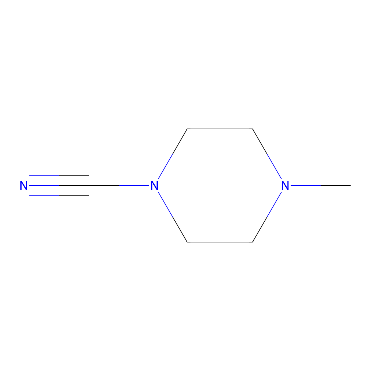 4-Methylpiperazine-1-carbonitrile molecular structure, CAS 50451-22-4