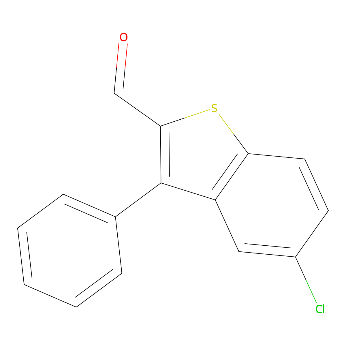 5-Chloro-3-phenylbenzo[b]thiophene-2-carbaldehyde molecular structure, CAS 50451-81-5