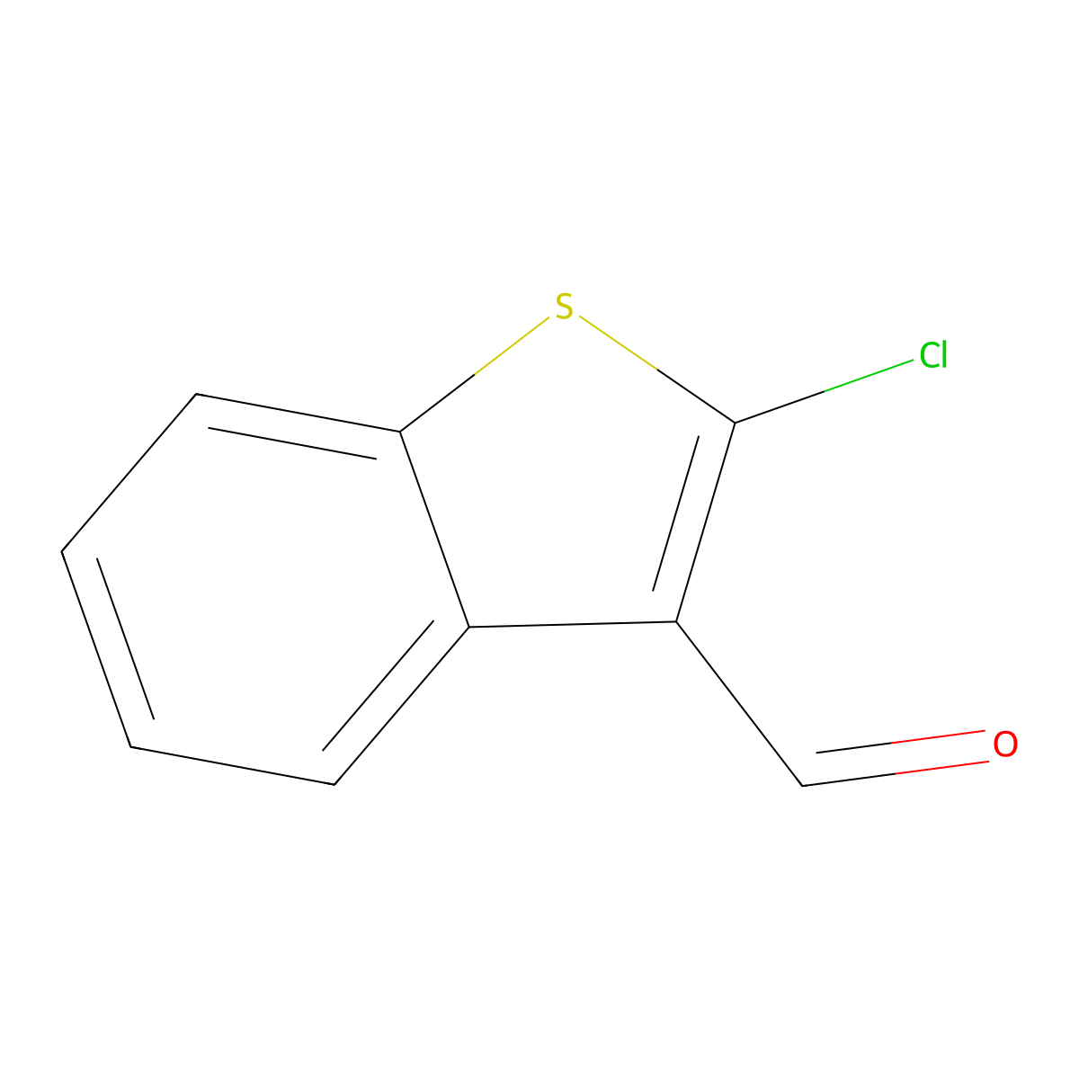 2-ChlorobenZo[b]thiophene-3-carbaldehyde molecular structure, CAS 50451-93-9