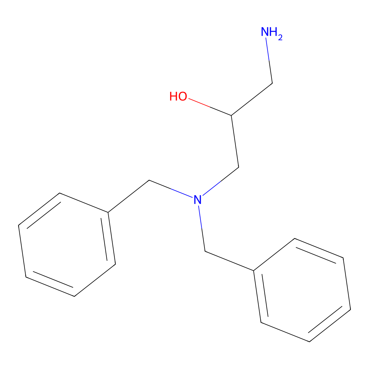 1-Amino-3-(dibenzylamino)propan-2-ol molecular structure, CAS 50456-65-0