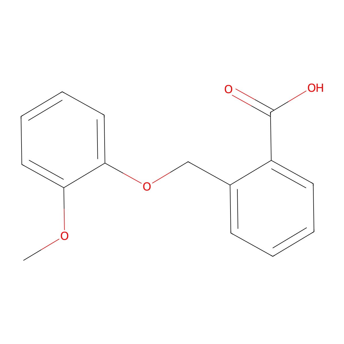 2-[(2-Methoxyphenoxy)methyl]benzoic acid molecular structure, CAS 50456-88-7