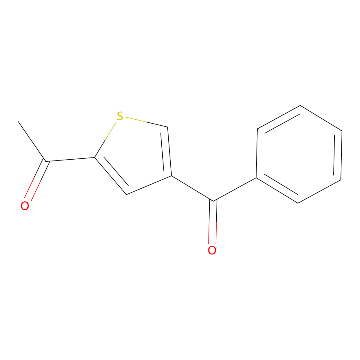 Ethanone, 1-(4-benzoyl-2-thienyl)- molecular structure, CAS 50460-00-9