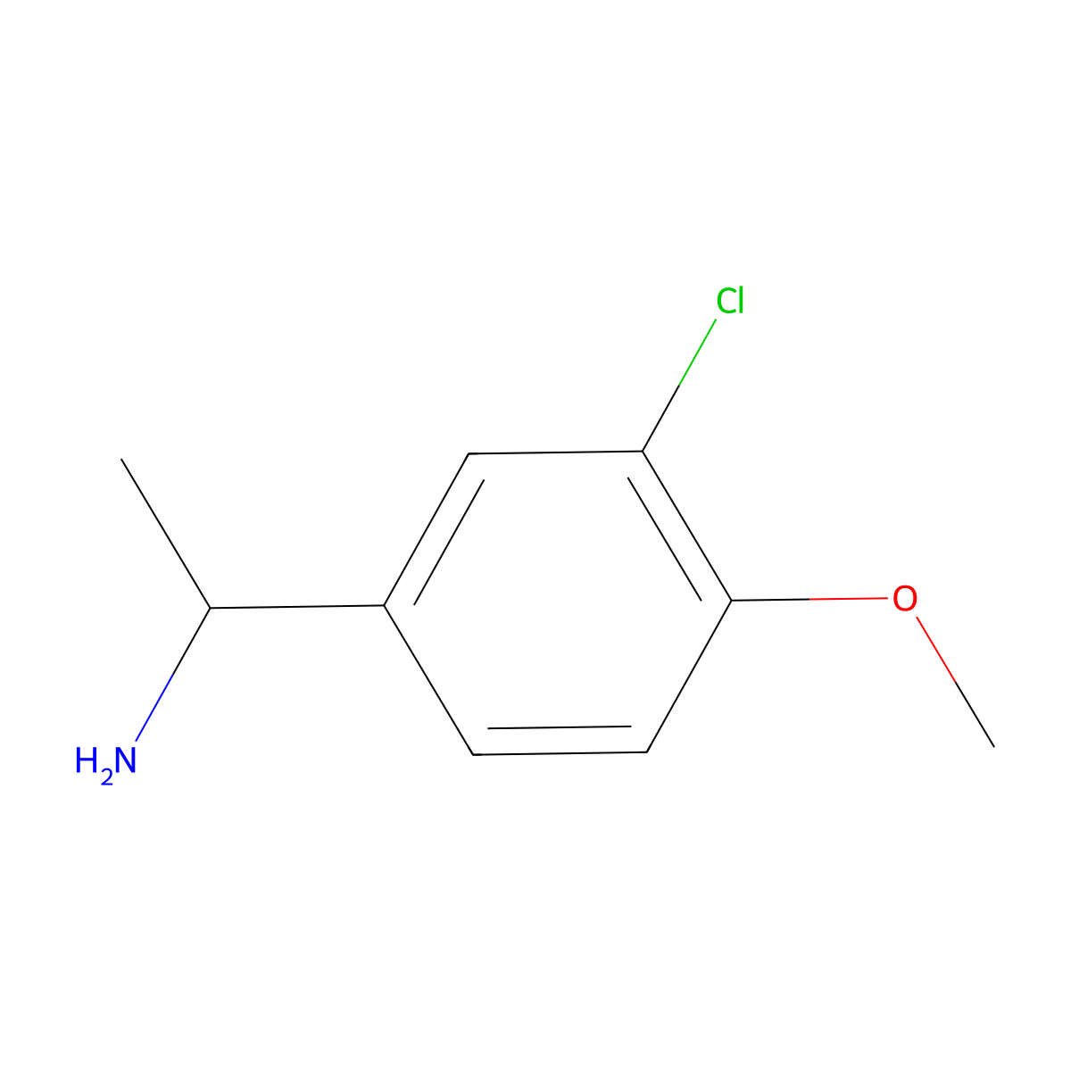 1-(3-Chloro-4-methoxyphenyl)ethan-1-amine molecular structure, CAS 50460-25-8