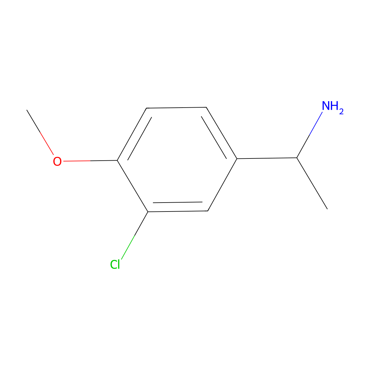 1-(3-Chloro-4-methoxyphenyl)ethan-1-amine molecular structure, CAS 50460-25-8