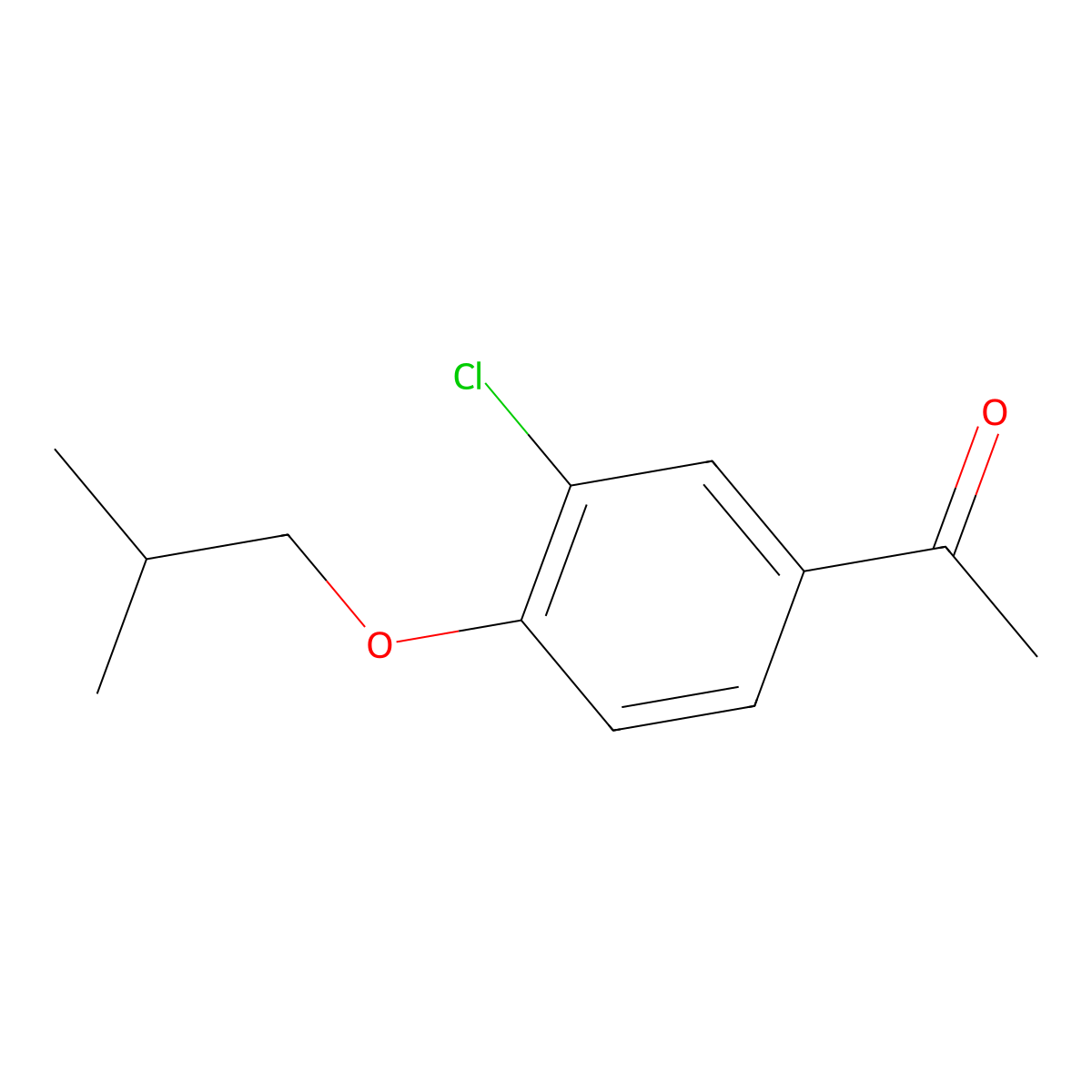 1-(3-Chloro-4-isobutoxyphenyl)ethanone molecular structure, CAS 50460-49-6