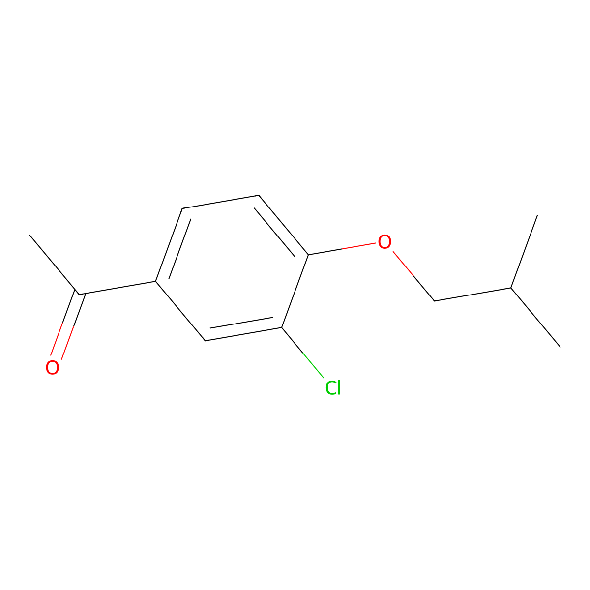 1-(3-Chloro-4-isobutoxyphenyl)ethanone molecular structure, CAS 50460-49-6