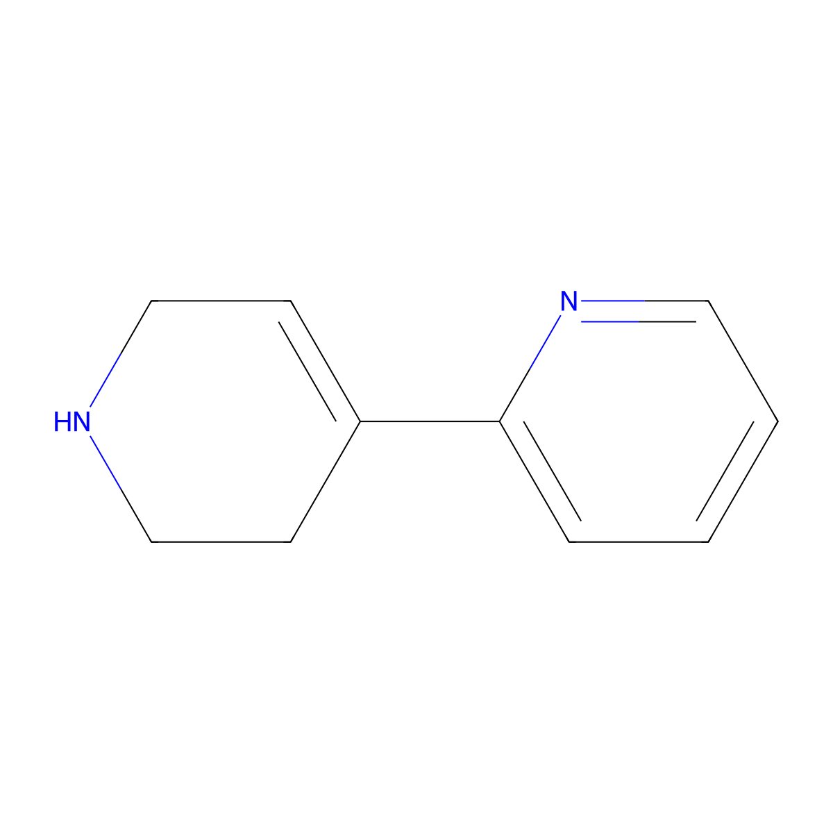 1',2',3',6'-Tetrahydro-2,4'-bipyridine molecular structure, CAS 50461-51-3