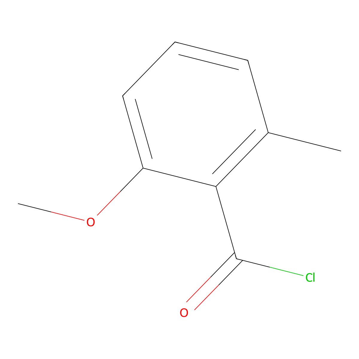 2-Methoxy-6-methylbenzoyl chloride molecular structure, CAS 50463-84-8
