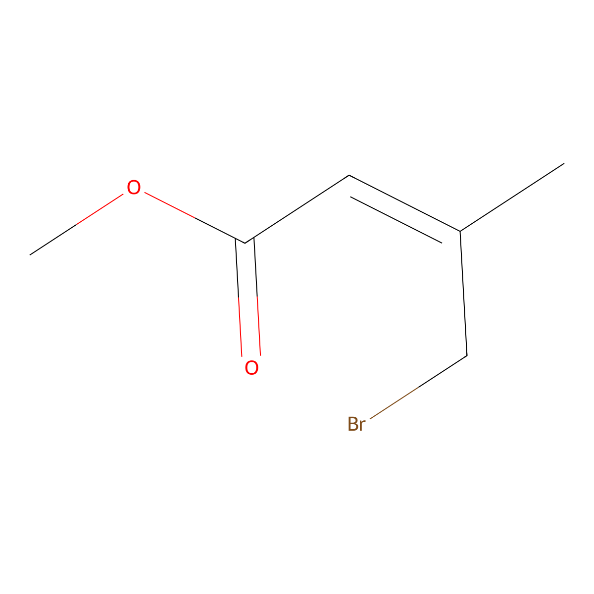 Methyl 4-bromo-3-methylbut-2-enoate molecular structure, CAS 50465-52-6