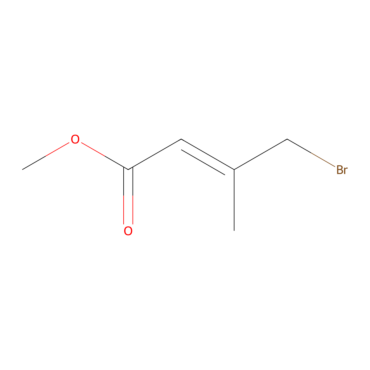 Methyl 4-bromo-3-methylbut-2-enoate molecular structure, CAS 50465-52-6