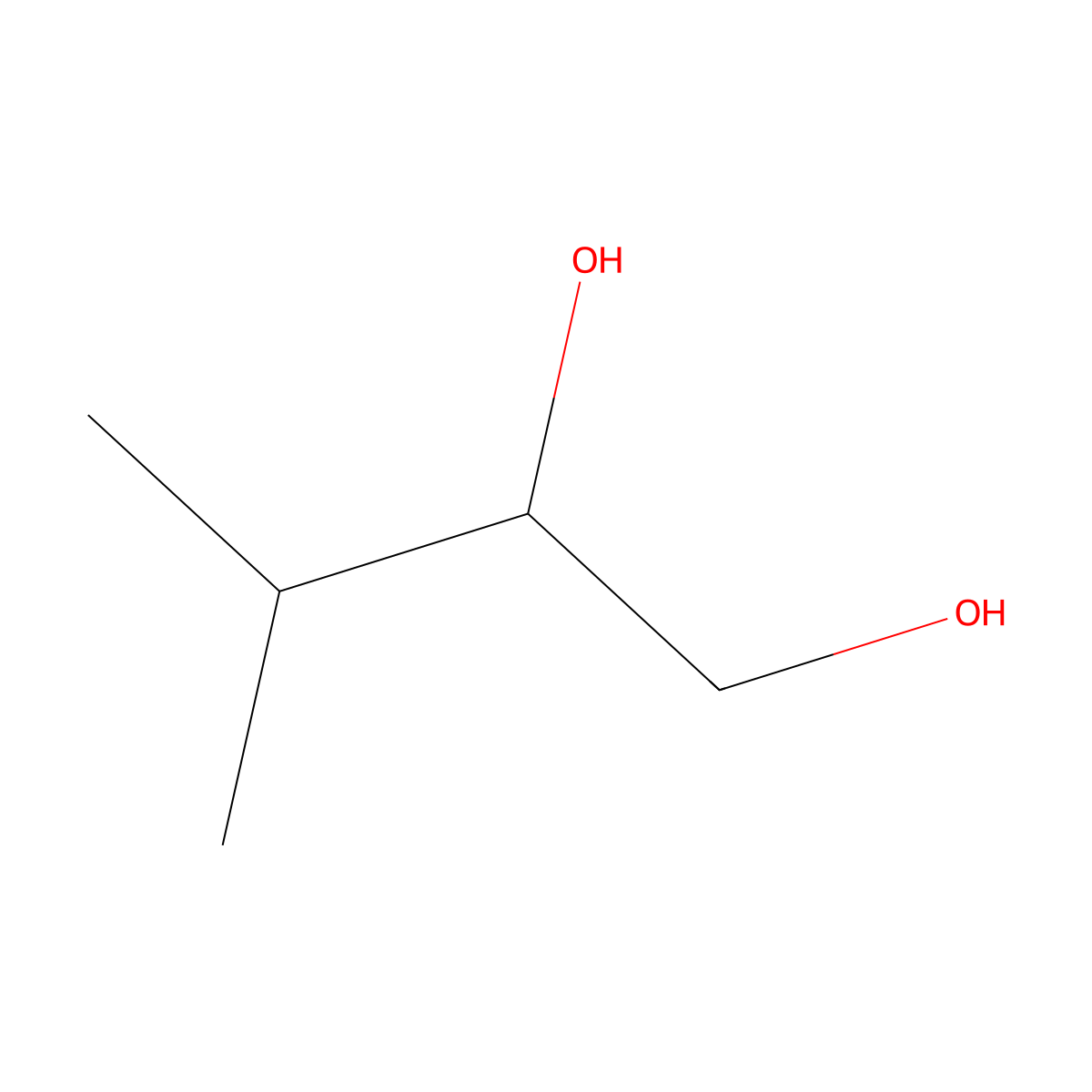 3-Methyl-1,2-butanediol molecular structure, CAS 50468-22-9