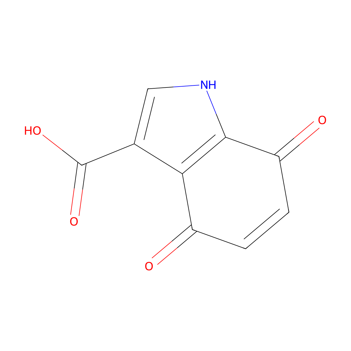 4,7-Dioxo-4,7-dihydro-1H-indole-3-carboxylic acid molecular structure, CAS 50469-21-1