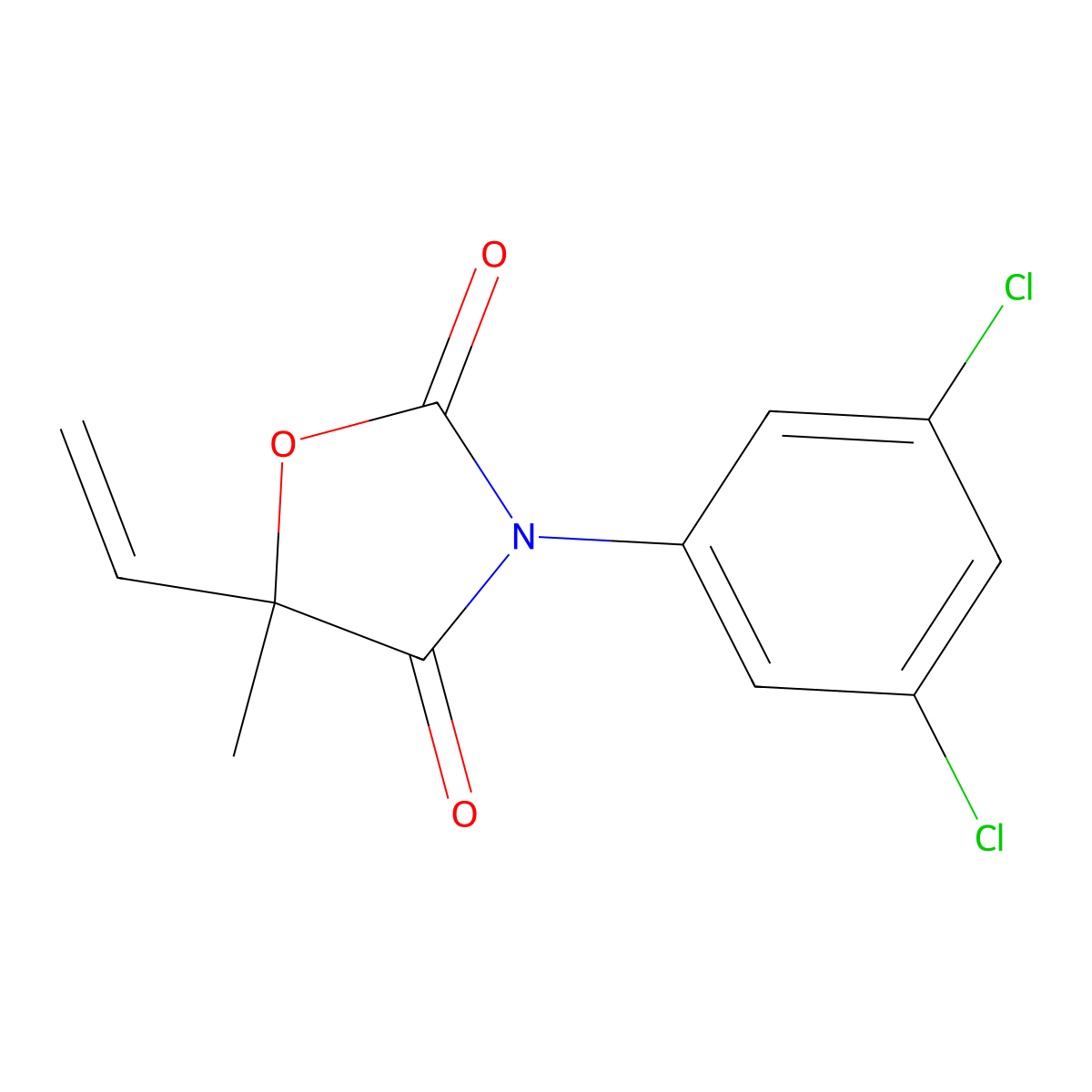 Vinclozolin molecular structure, CAS 50471-44-8