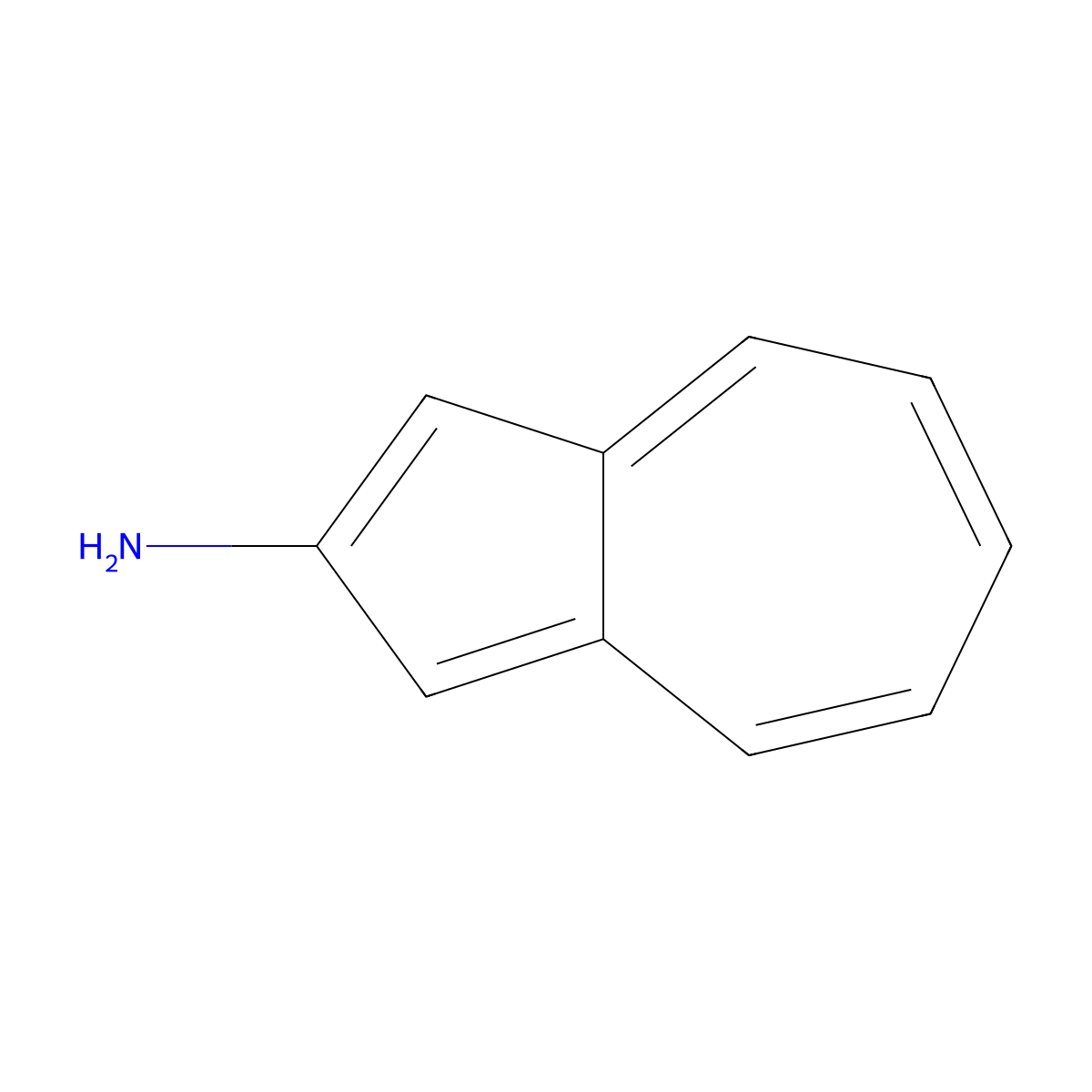 2-Azulenamine molecular structure, CAS 50472-20-3