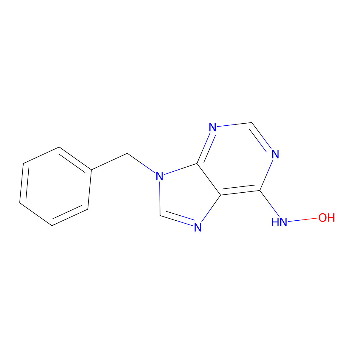 N-Hydroxy-9-benzyladenine molecular structure, CAS 50474-48-1