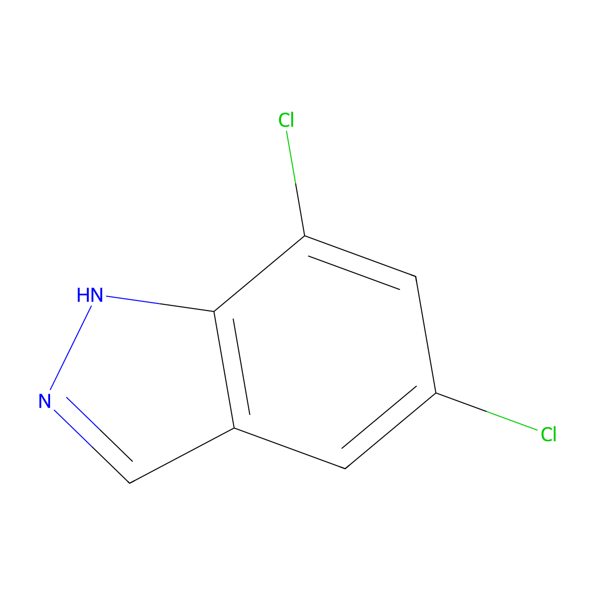 5,7-Dichloro-1H-indazole molecular structure, CAS 50477-27-5