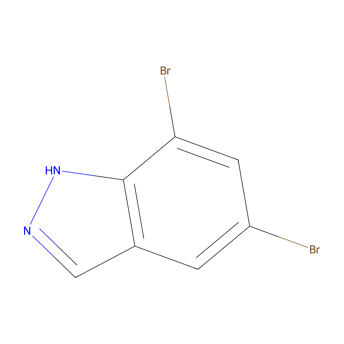 5,7-Dibromo-1H-indazole molecular structure, CAS 50477-28-6
