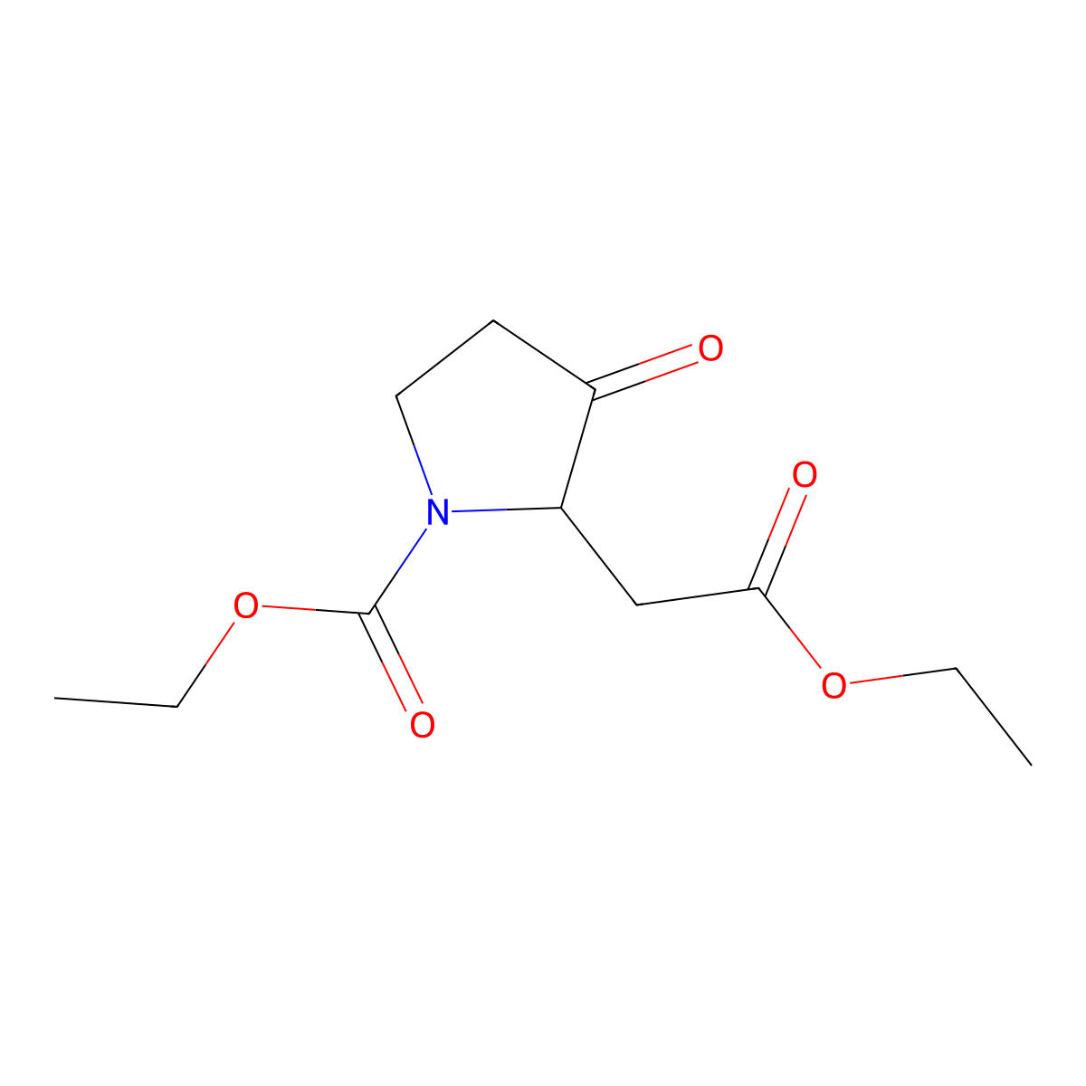Ethyl 2-(2-ethoxy-2-oxoethyl)-3-oxopyrrolidine-1-carboxylate molecular structure, CAS 50478-58-5