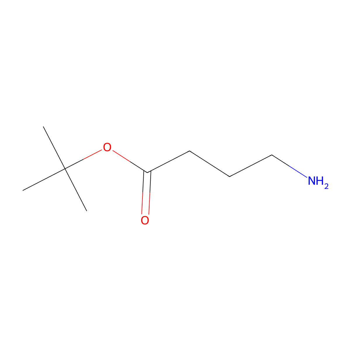 Tert-butyl 4-aminobutanoate molecular structure, CAS 50479-22-6
