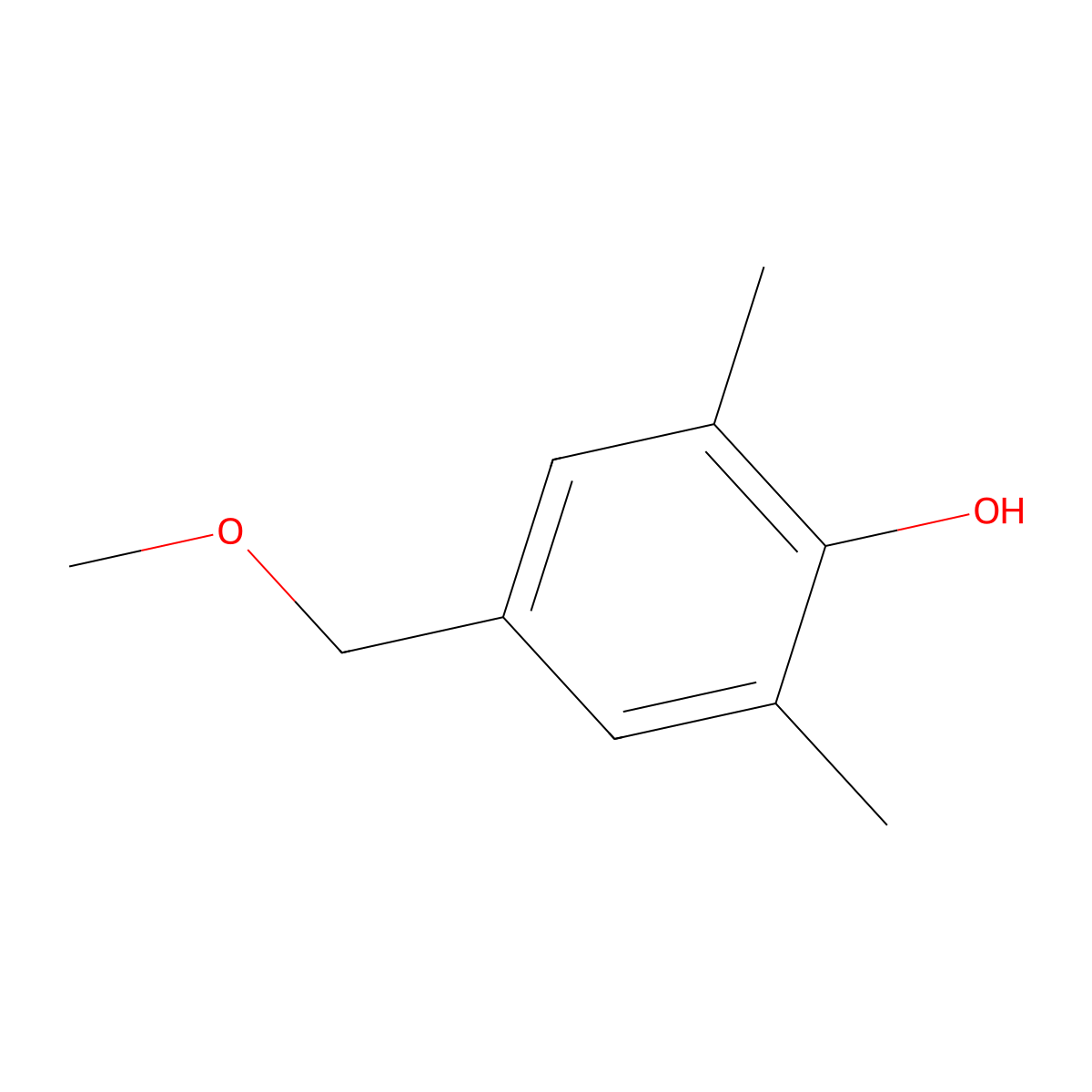 4-Methoxymethyl-2,6-dimethylphenol molecular structure, CAS 5048-02-2