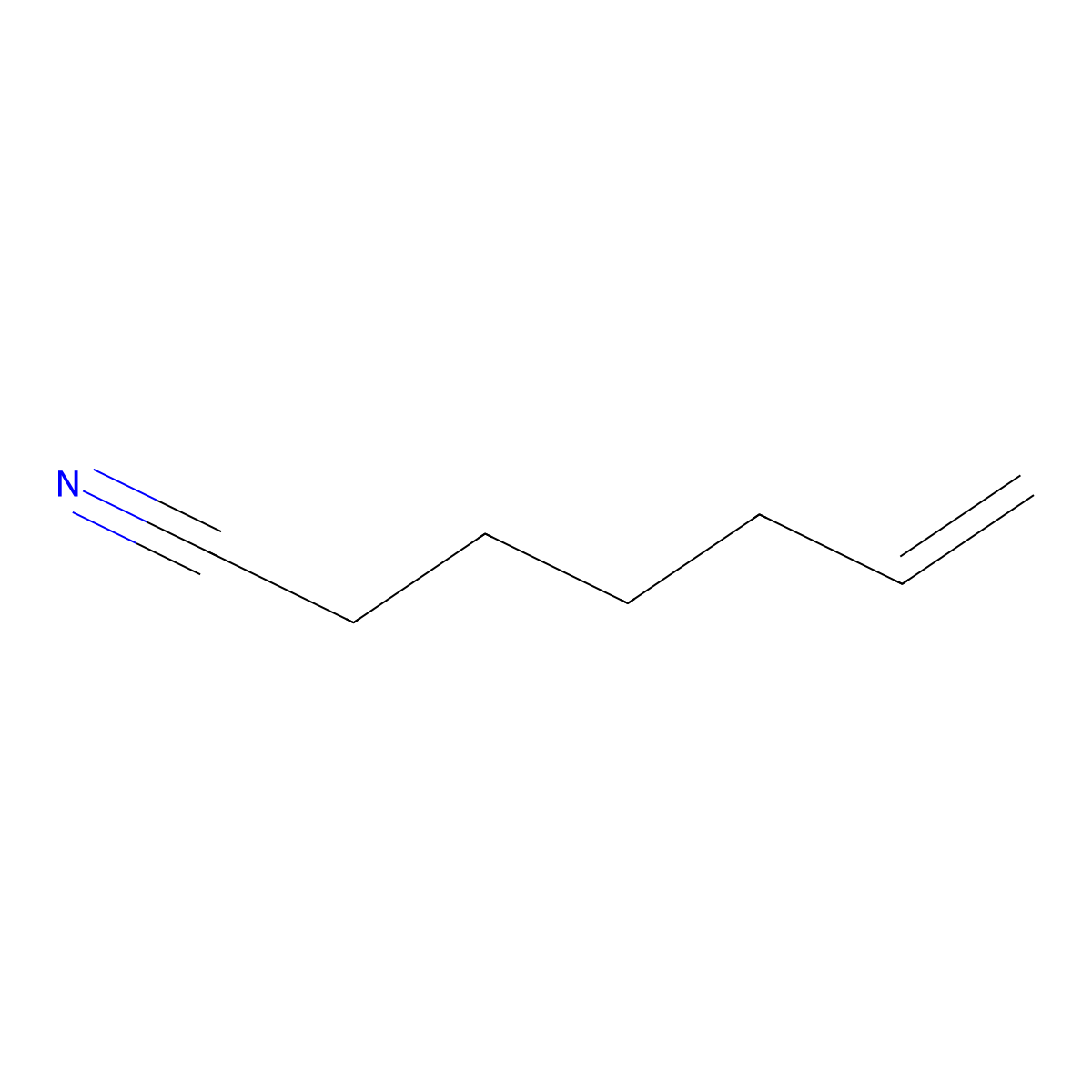 6-Heptenenitrile molecular structure, CAS 5048-25-9