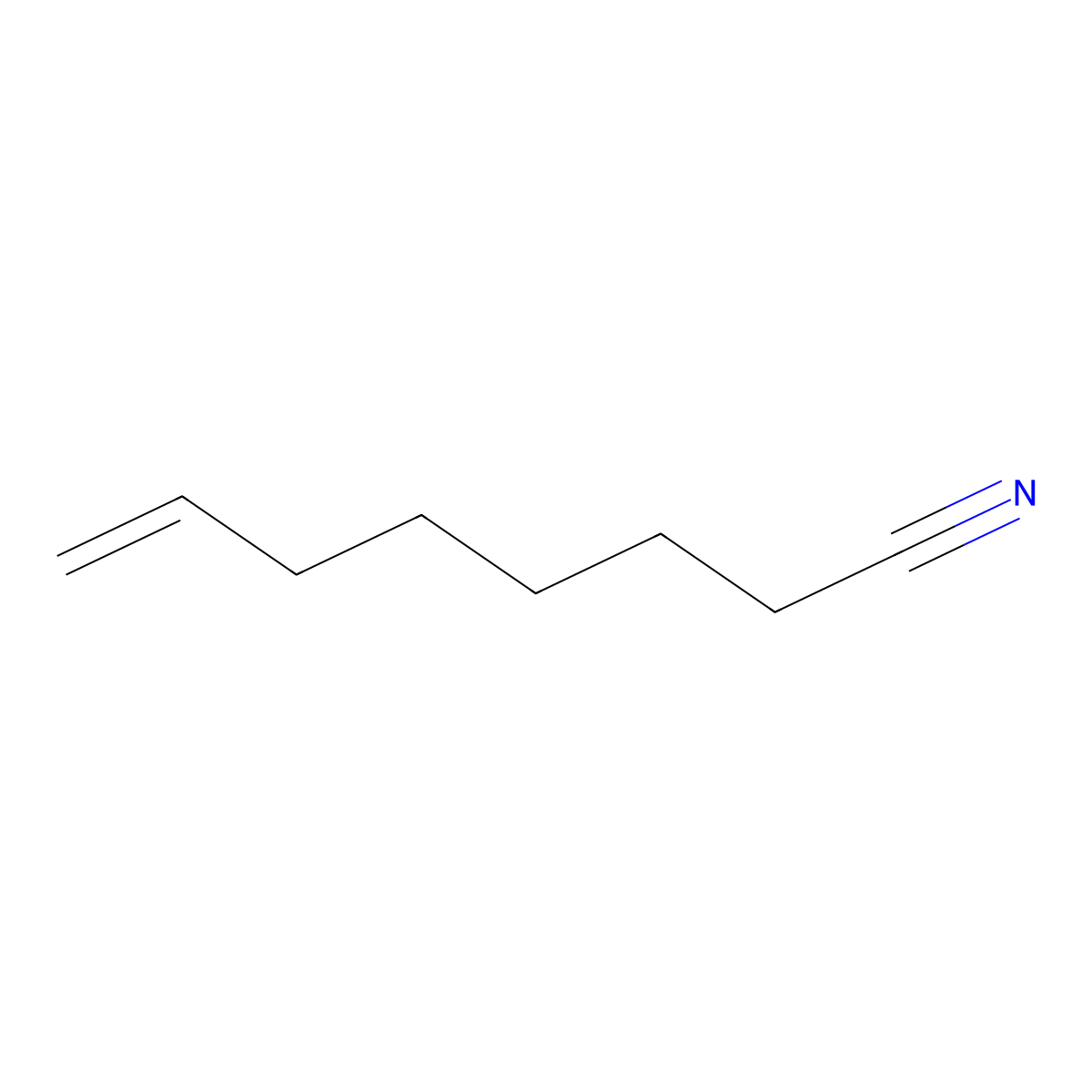 7-Octenenitrile molecular structure, CAS 5048-29-3
