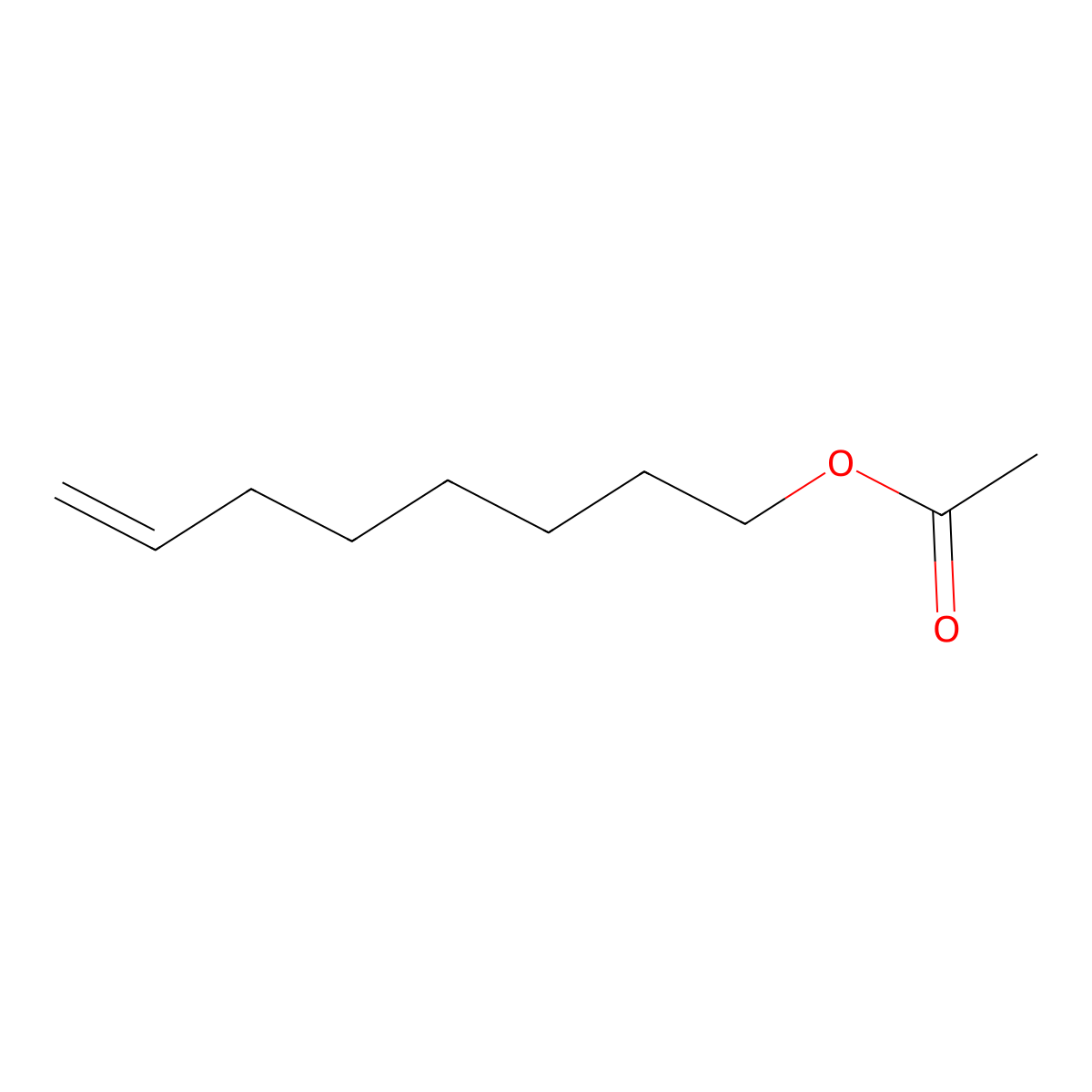 Oct-7-enyl acetate molecular structure, CAS 5048-35-1