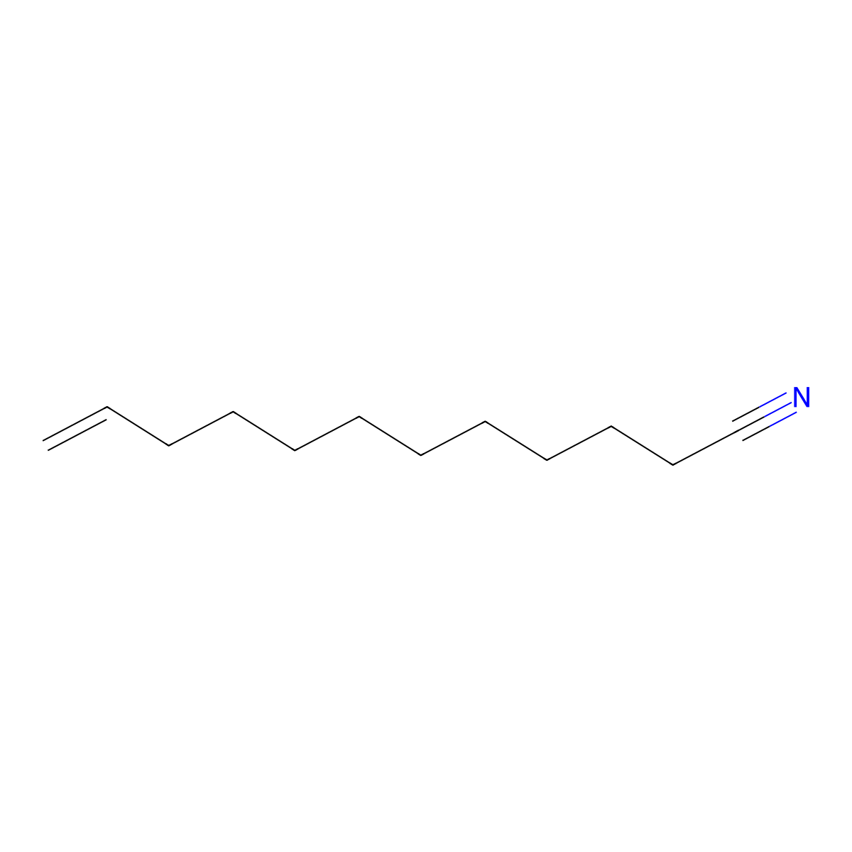 Dodec-11-enenitrile molecular structure, CAS 5048-44-2
