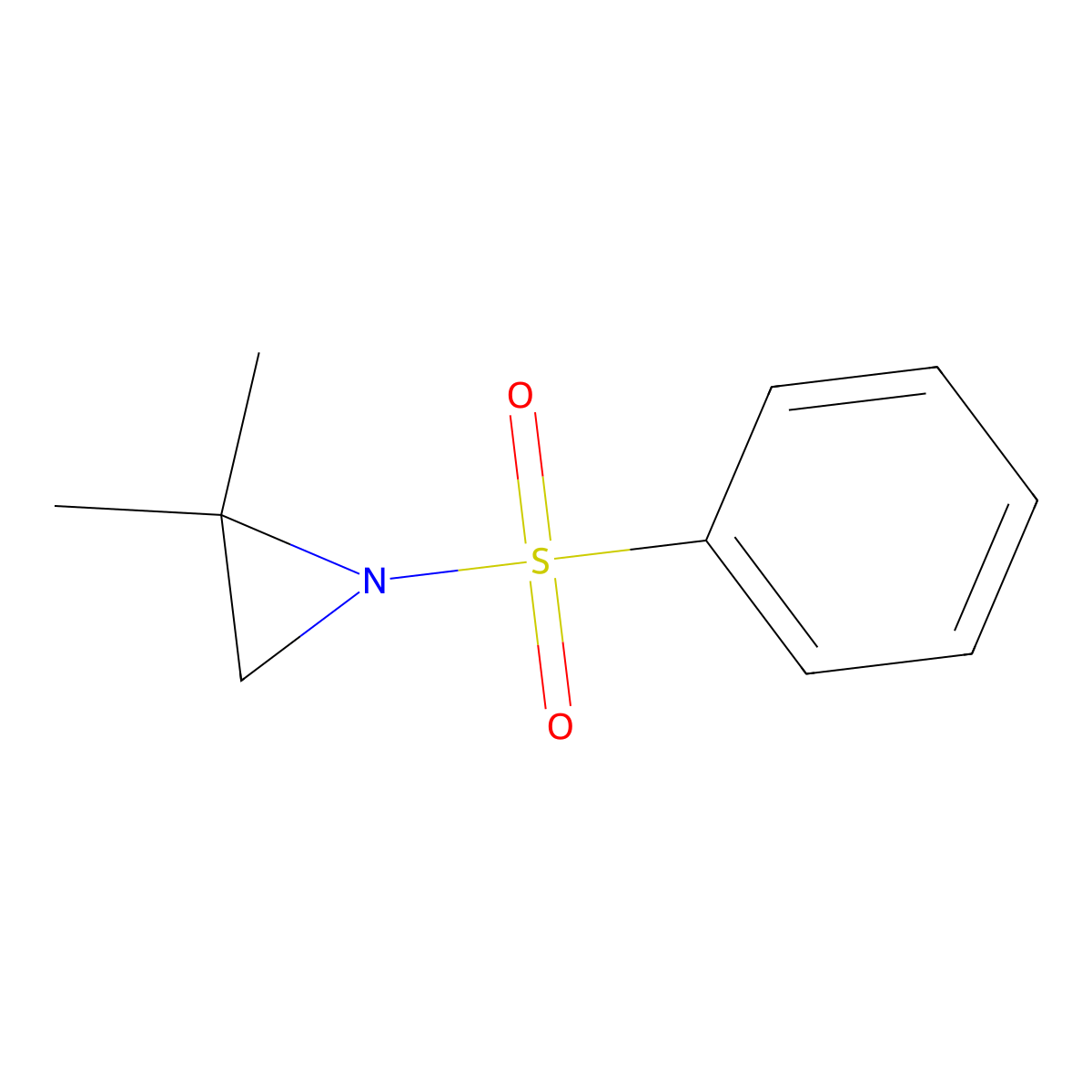 1-(Benzenesulfonyl)-2,2-dimethylaziridine molecular structure, CAS 5048-63-5
