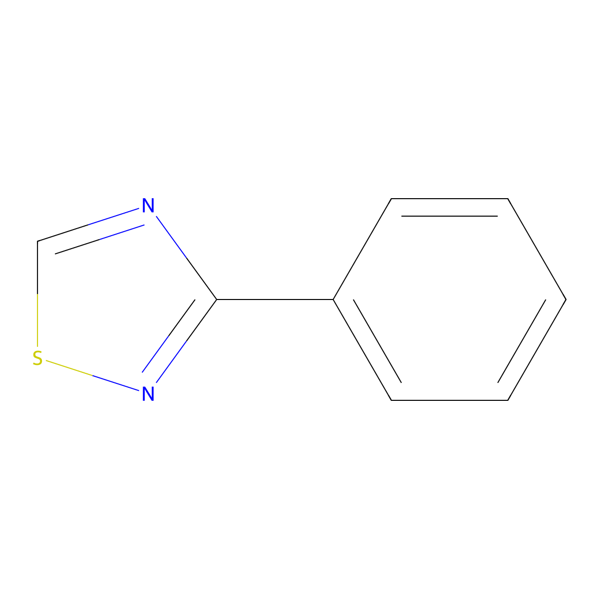 3-Phenyl-1,2,4-thiadiazole molecular structure, CAS 50483-82-4