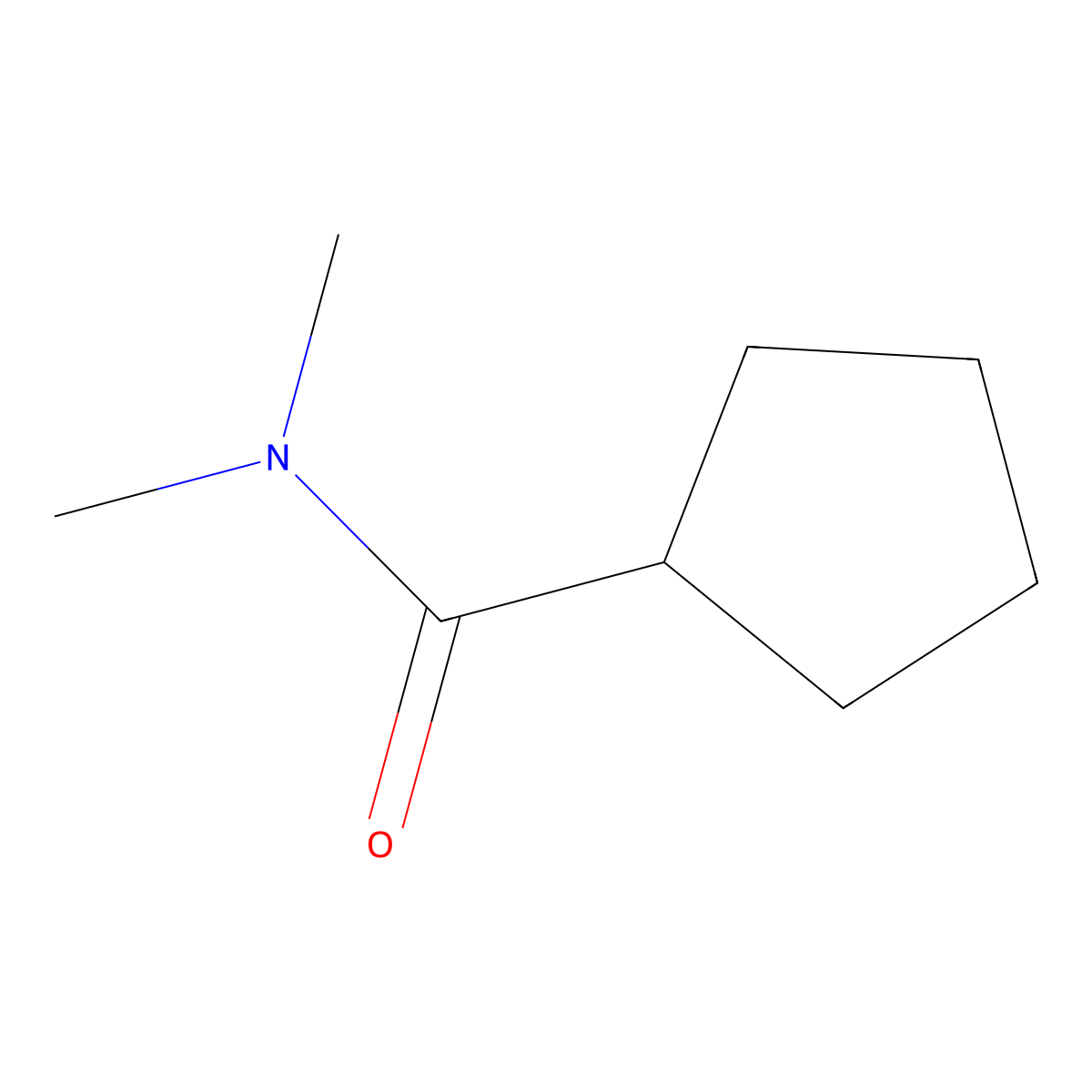 N,N-Dimethylcyclopentanecarboxamide molecular structure, CAS 50484-00-9