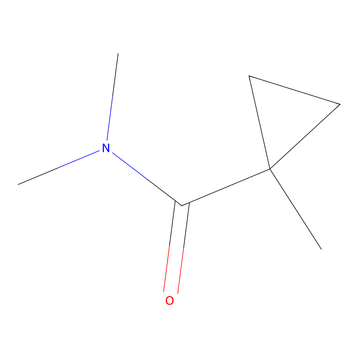 N,N,1-trimethylcyclopropanecarboxamide molecular structure, CAS 50484-04-3
