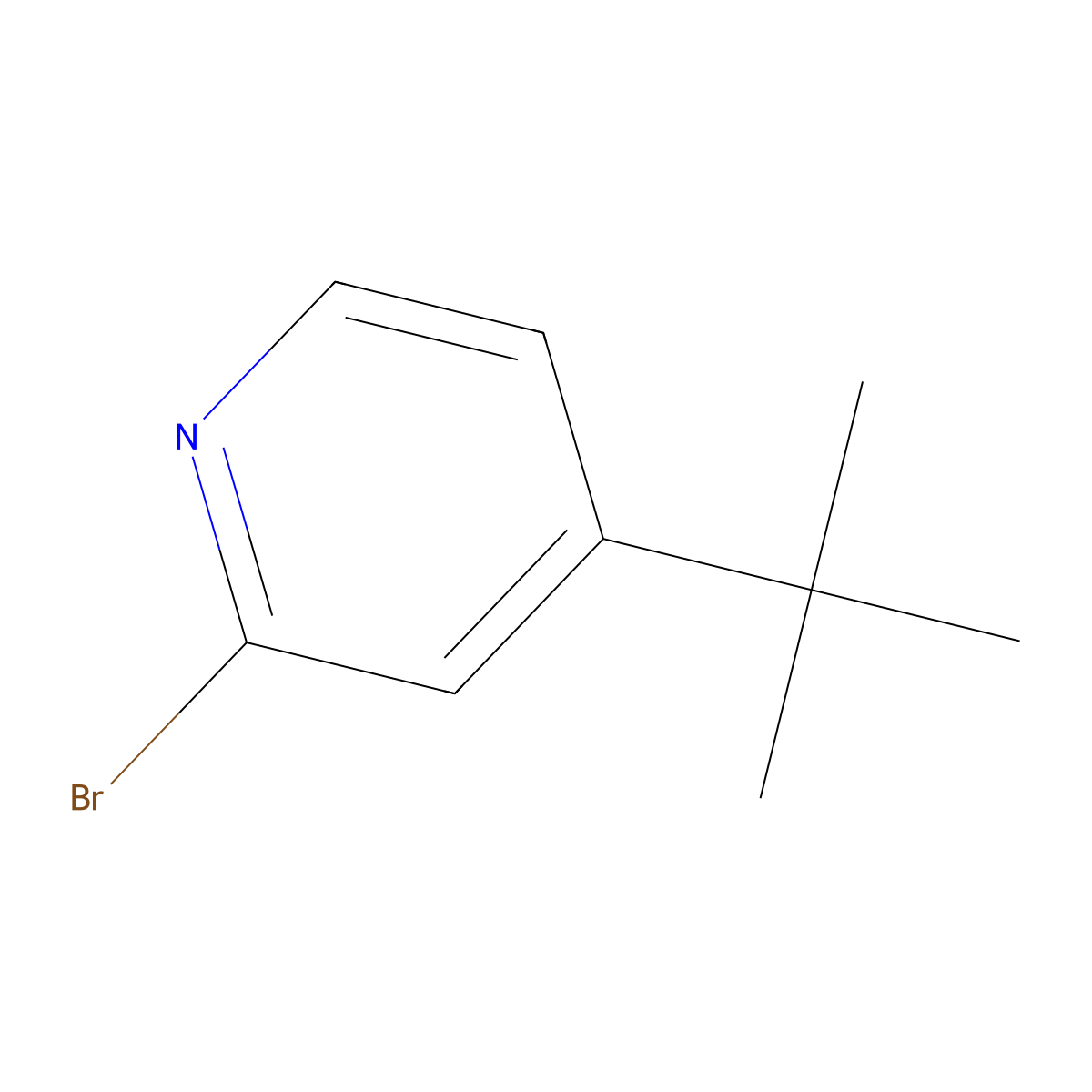 2-Bromo-4-tert-butylpyridine molecular structure, CAS 50488-34-1