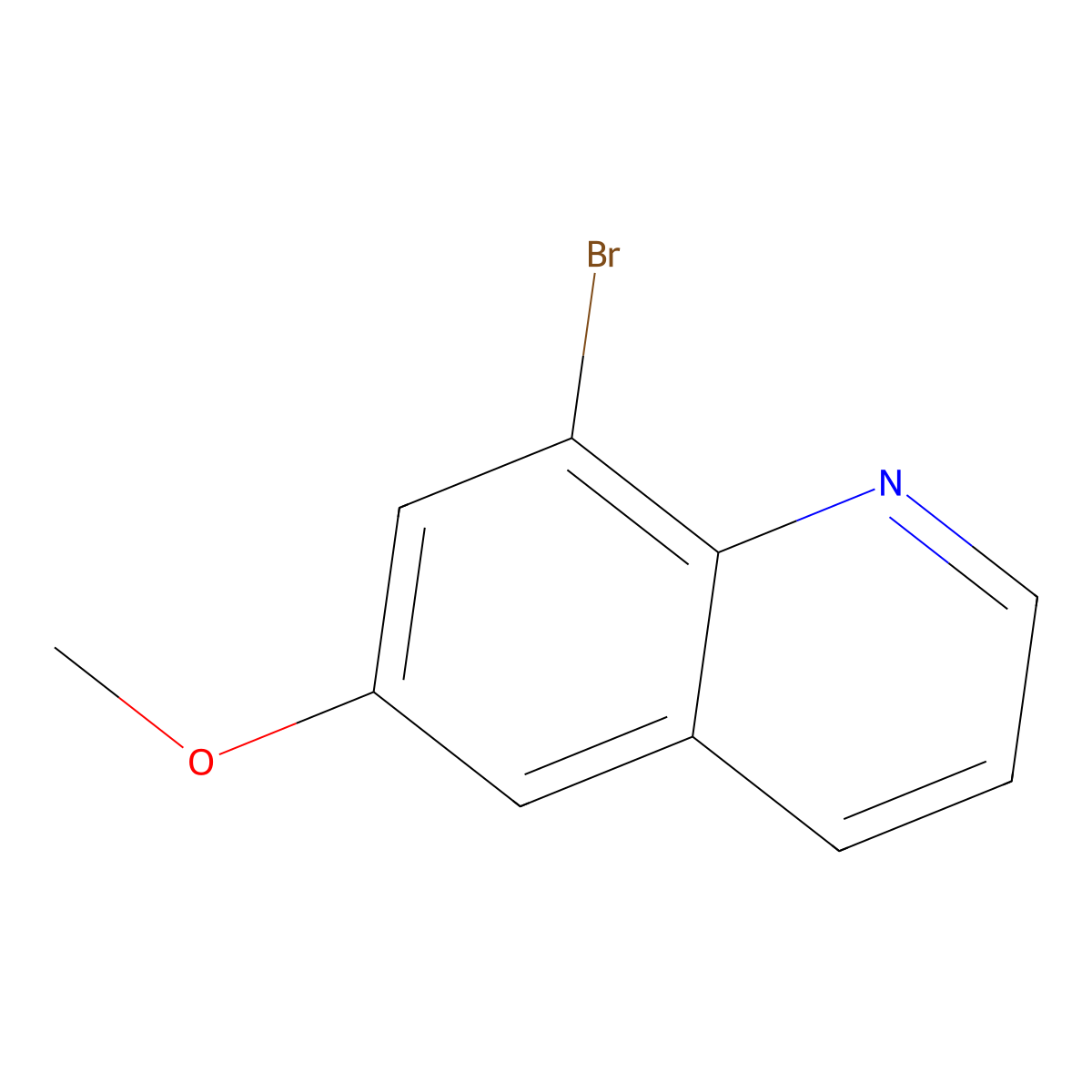 8-Bromo-6-methoxyquinoline molecular structure, CAS 50488-36-3