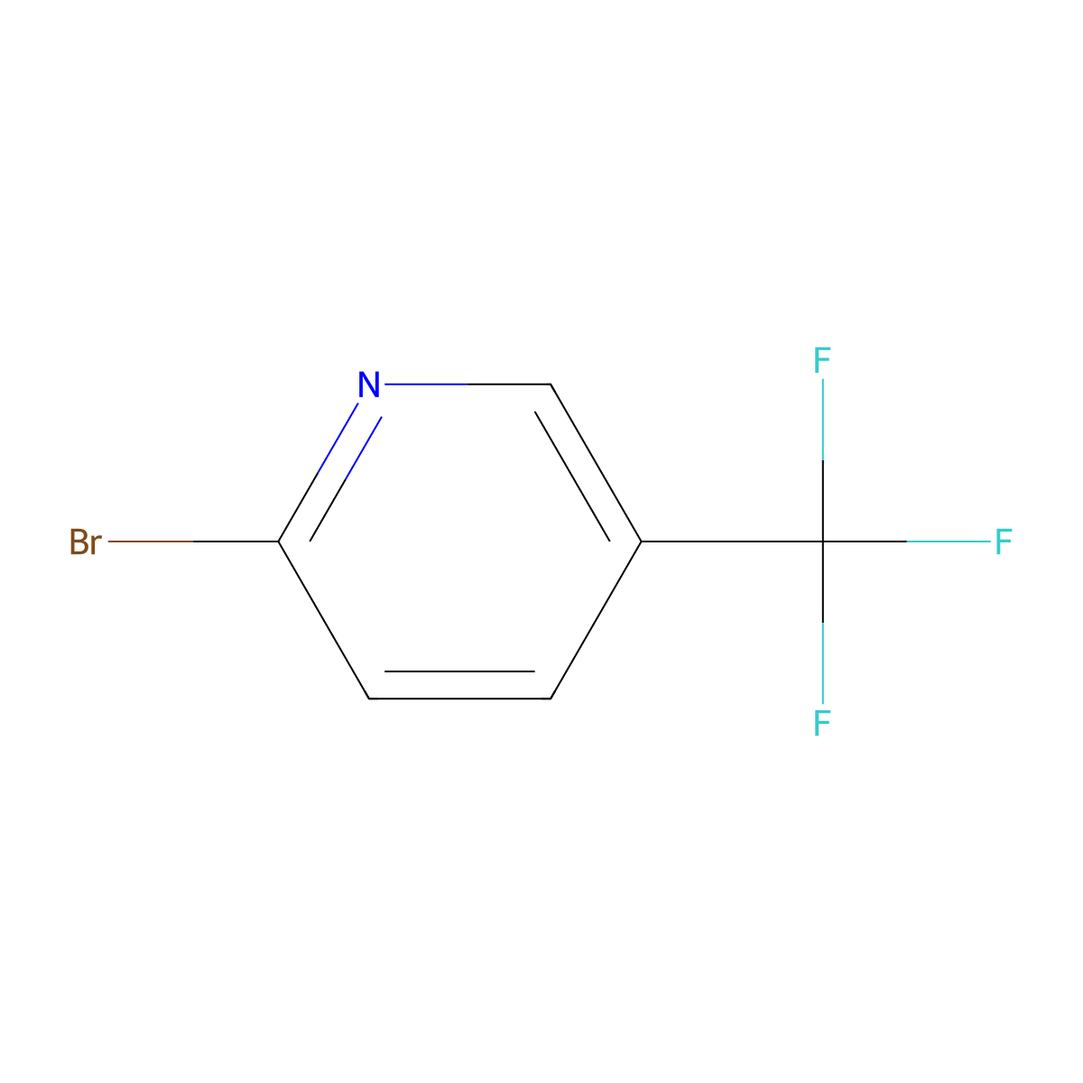 2-Bromo-5-(trifluoromethyl)pyridine molecular structure, CAS 50488-42-1