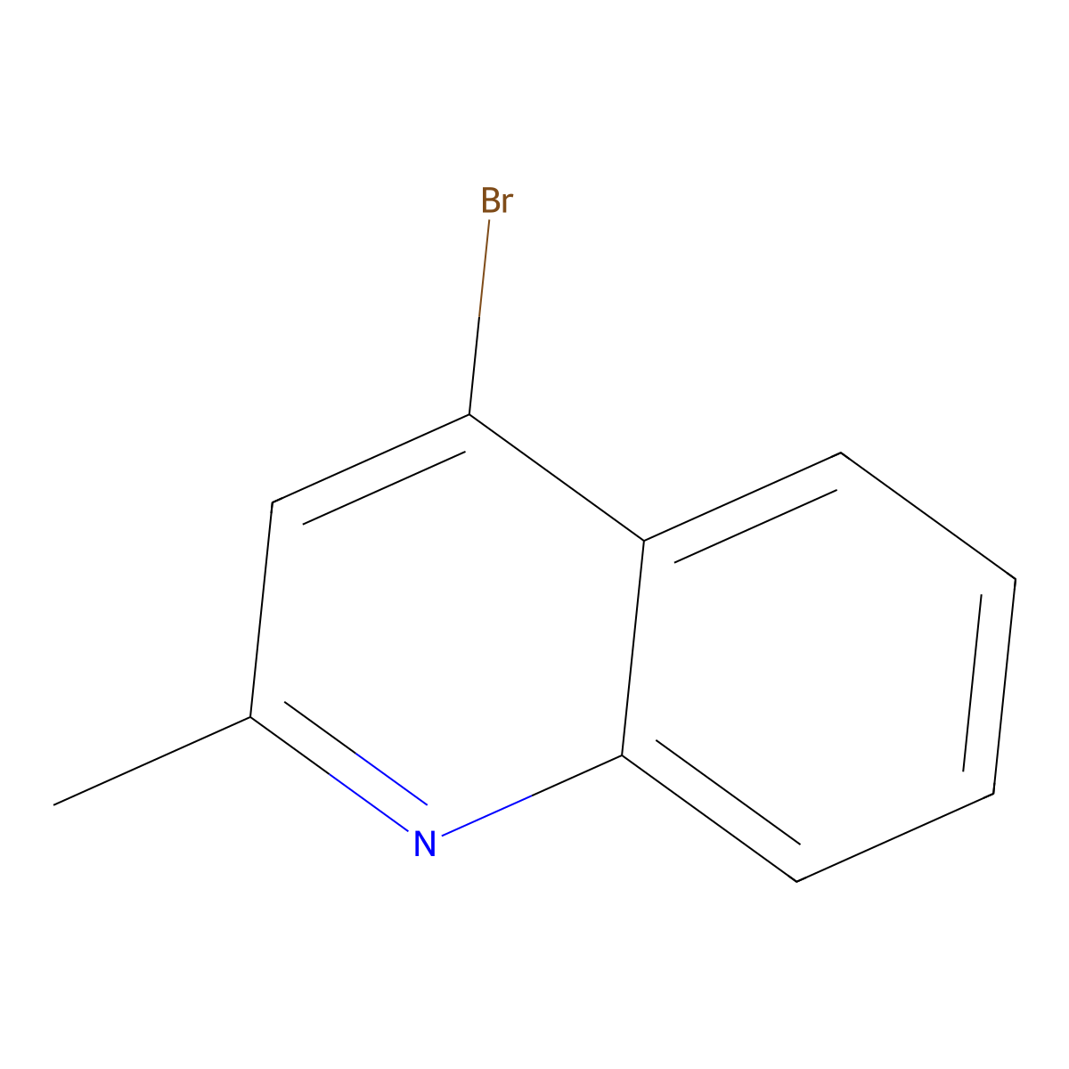4-Bromo-2-methylquinoline molecular structure, CAS 50488-44-3