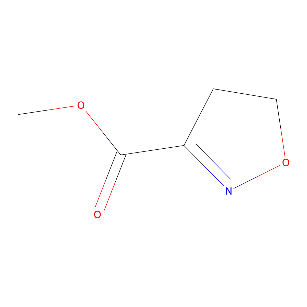 Methyl 4,5-dihydro-1,2-oxazole-3-carboxylate molecular structure, CAS 50491-29-7