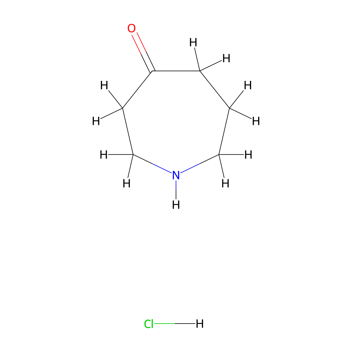 Azepan-4-one hydrochloride molecular structure, CAS 50492-22-3