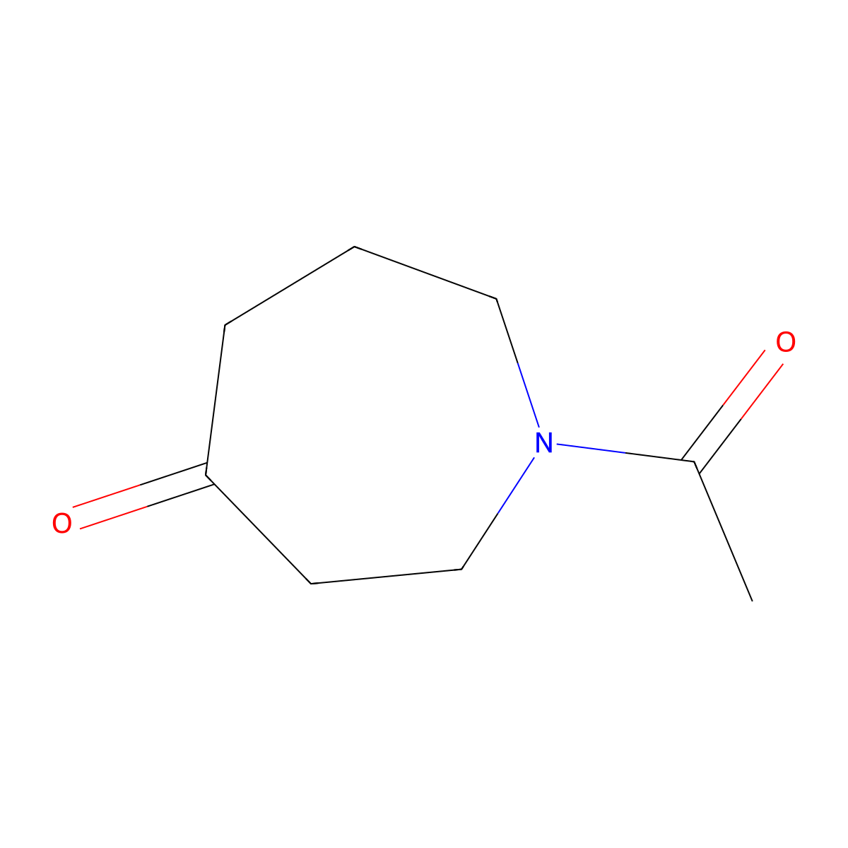 1-Acetylazepan-4-one molecular structure, CAS 50492-23-4