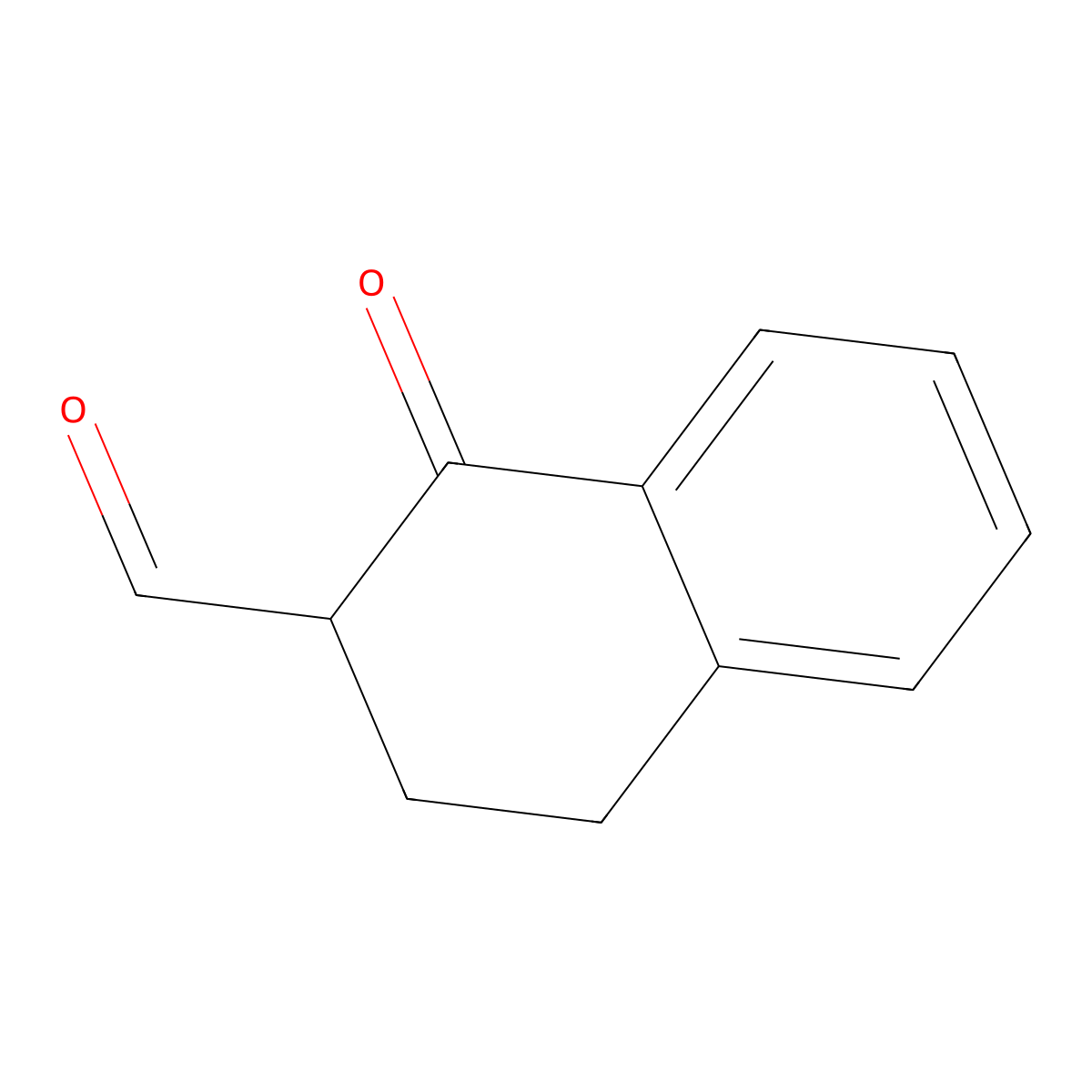 1-Oxo-1,2,3,4-tetrahydronaphthalene-2-carbaldehyde molecular structure, CAS 50493-08-8