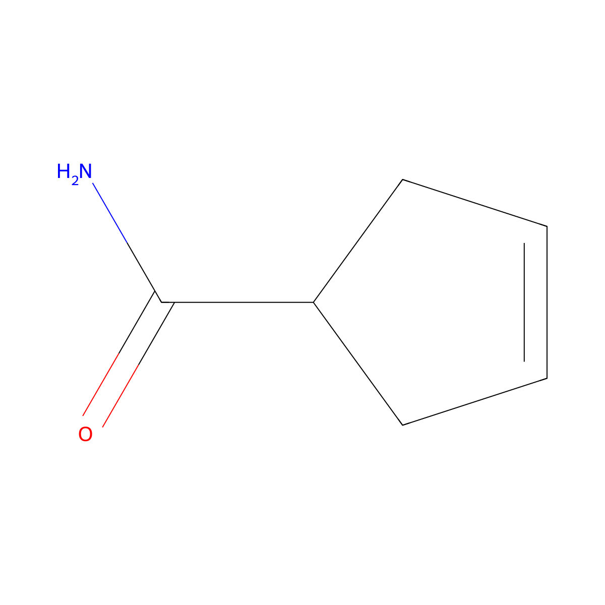 Cyclopent-3-ene-1-carboxamide molecular structure, CAS 50494-42-3