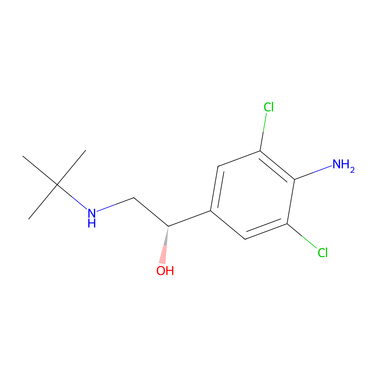 (S)-Clenbuterol molecular structure, CAS 50499-60-0