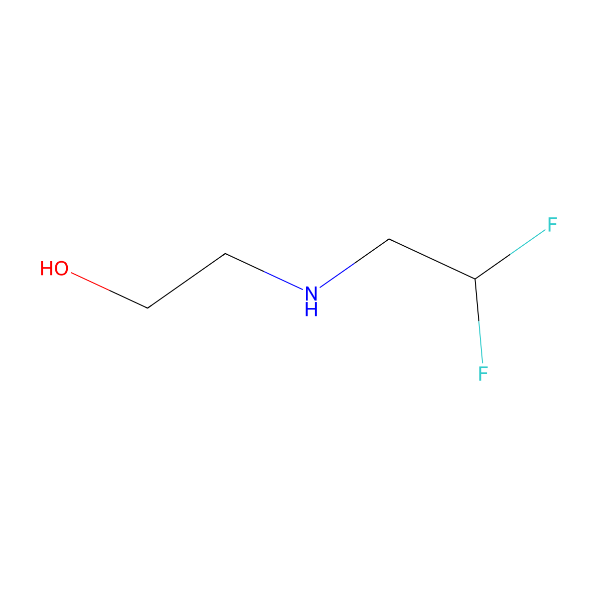 2-[(2,2-Difluoroethyl)amino]ethan-1-ol molecular structure, CAS 505-06-6